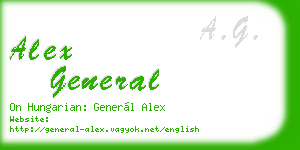 alex general business card